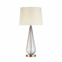 Distribuidor - Lâmpadas Diversas | Sobre Mesas Decoração | SOBREMESA ROBINA 1XE27 CUERO C/PANT BEIS 62X30X30 CM Ref: 139071014